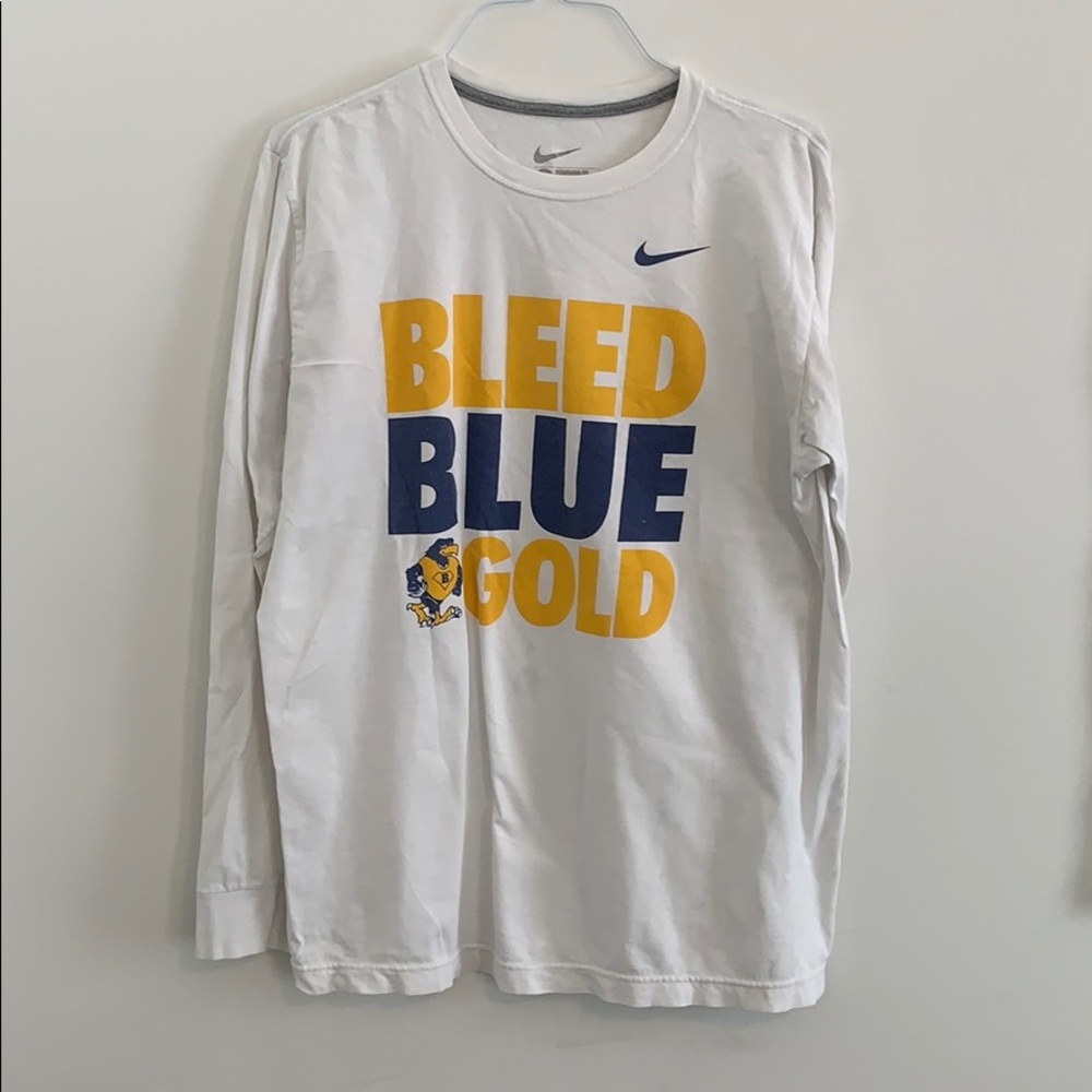 Nike “Bleed Blue Gold” Long-Sleeve Tee ~ Size XL